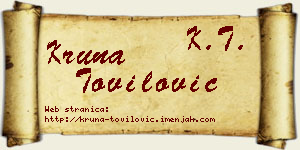 Kruna Tovilović vizit kartica